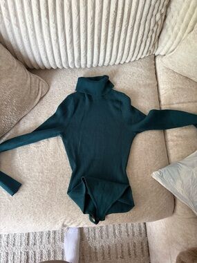 Abercrombie & Fitch Teal Ribbed Turtleneck Sweater